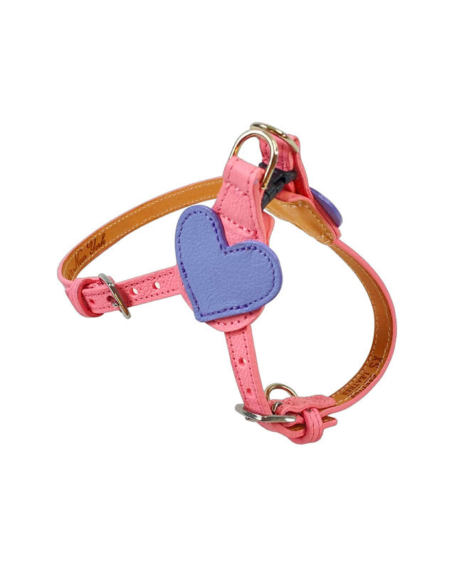 Heart Leather Step-In Dog Harness