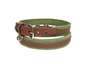 Hemp & Leather Dog Collar