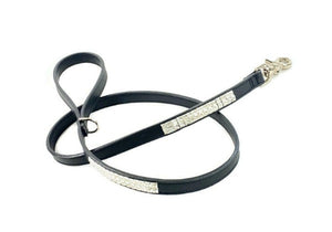 Ryan Double Row Square Crystal Dog Leash