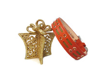 Load image into Gallery viewer, The HUCK Leather Dog Collar with Double Row of Crystals Product vendor