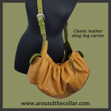 Load image into Gallery viewer, Classic Leather Dog Sling Carrier
