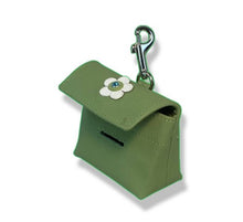 Load image into Gallery viewer, Riley leather flower poop bag holder