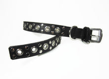 Load image into Gallery viewer, Jaxon Leather Collar with Nickel Eyelet &amp; Stud Cluster - Around The Collar NY