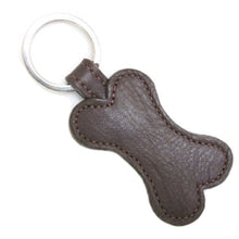 Load image into Gallery viewer, Classic Leather Bone Key FOB - Around The Collar NY