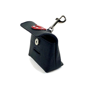 Eudora Ladybug Leather Poop Bag Holder - Around The Collar NY