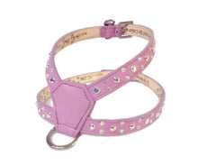 Load image into Gallery viewer, Stella 2 Tone Leather K Harness Swarovski Crystal Cluster - Around The Collar NY