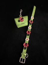 Load image into Gallery viewer, Eudora Ladybug Leather Dog Collar - Around The Collar NY