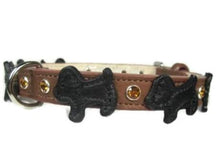 Load image into Gallery viewer, Malka Crystal Leather Dog Collar - Around The Collar NY