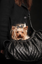 Load image into Gallery viewer, Classic Quilted Black Sling with Leather Straps and Pocket Flaps