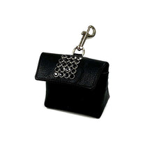 Load image into Gallery viewer, Macky leather poop bag holder with 5 rows crystals - Around The Collar NY