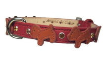 Load image into Gallery viewer, Malka Crystal Leather Dog Collar - Around The Collar NY