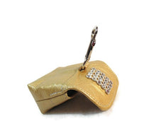 Load image into Gallery viewer, Macky leather poop bag holder with 5 rows crystals - Around The Collar NY