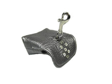 Cargar imagen en el visor de la galería, Bella Leather Poop Bag Dispenser with Swarovski Jewels &amp; Crowns WIP - Around The Collar NY