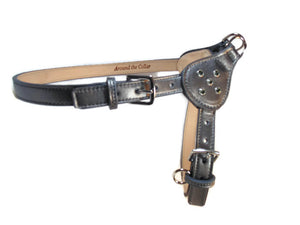 Brie Leather Step In Harness with Swarovski Crystals on Side Tabs - Around The Collar NY