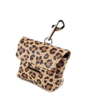 Load image into Gallery viewer, Classic Leopard Leather Poop Bag Holder WIP - Around The Collar NY