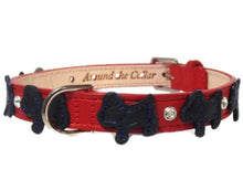 Load image into Gallery viewer, Malka Crystal Leather Dog Collar - Around The Collar NY