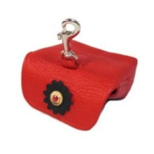 Load image into Gallery viewer, Maci Leather Flower Poop Bag Holder - Around The Collar NY