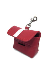 Load image into Gallery viewer, Leather Poop Bag Holder w-Leather Stripe on Flap - Around The Collar NY