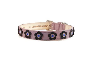 Riley Leather Flower Dog Collar Product vendor
