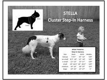 Load image into Gallery viewer, Stella Leather Step-In Dog Harness with 2 Tone Crystal Cluster on Straps &amp; Side Tabs Product vendor