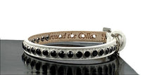 Load image into Gallery viewer, Shanti Halloween Leather Dog Collar with Single Row Austrian Crystals Close Together