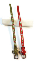 Load image into Gallery viewer, Shanti Christmas Dog Leather Collar