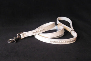 Shanti Leather Leash with Closely Spaced Crystals