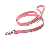 Load image into Gallery viewer, Shanti Leather Leash with Closely Spaced Crystals