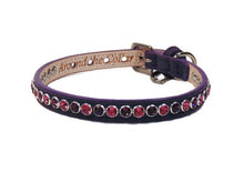 Load image into Gallery viewer, Shanti Leather Jewel Collar with Alternating Crystals - Around The Collar NY