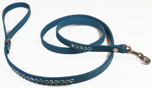 Shanti Jeweled Leather Leash - Around The Collar NY