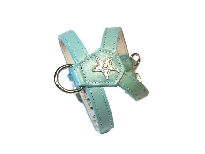 Breck Star Leather K Harness with Swarovski Crystal WIP - Around The Collar NY