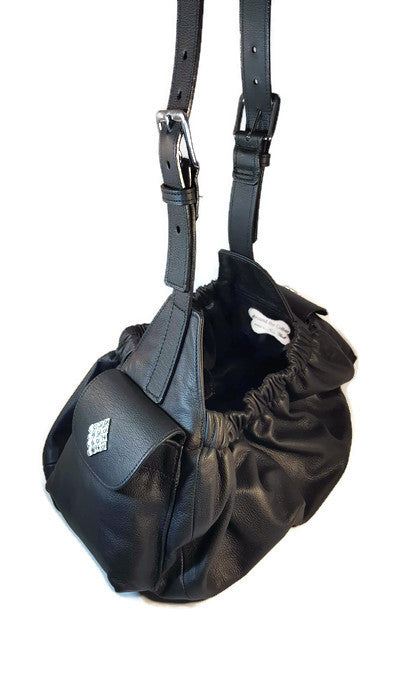 Maria with Diamond on Pocket Flap Leather Sling - Around The Collar NY