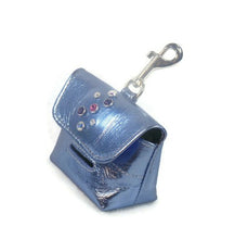 Load image into Gallery viewer, Stacy Leather Poop Bag Holder with Cluster of Handset Austrian Crystals Product vendor