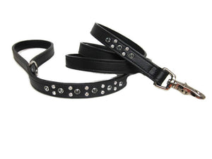 Stella Leather Leash 2 Tone Austrian Crystals