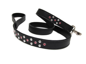 Stella Leather Leash 2 Tone Austrian Crystals