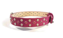 Load image into Gallery viewer, Stella Jewel 2 Tone Cluster Leather Dog Collar - Around The Collar NY