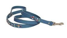 Load image into Gallery viewer, Stacy Rainbow Multi Cluster Swarovski Jeweled  Leather Leash - Around The Collar NY