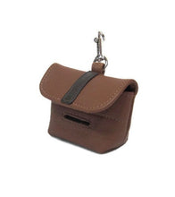 Load image into Gallery viewer, Stripe on Flap of Leather Poop Bag Holder - Around The Collar NY