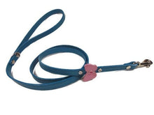 Load image into Gallery viewer, Butterfly leather dog leash with crystals by Around the Collar