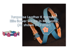 Load image into Gallery viewer, Ellie Flower Leather K Dog Harness