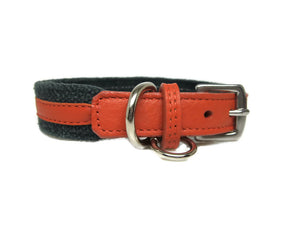 Dog Collar - Brown fabric collar