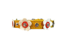 Load image into Gallery viewer, Riley Flower Leather Collar with Swarovski Crystals - Around The Collar NY